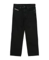 Diesel D-macro Mid-rise Straight-leg Jeans In Black