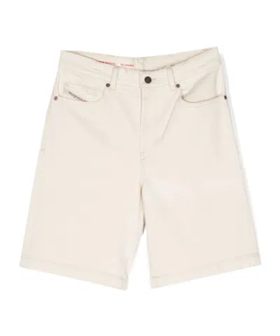 Diesel D-macs Denim Shorts In White