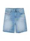 Diesel D-macs-sh-j Denim Shorts In Blue