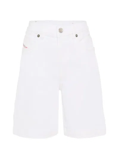 Diesel Kids' D-macs-sh-j Jjj Denim Shorts In White