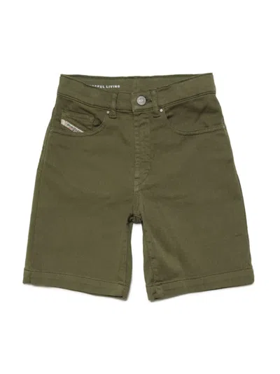 Diesel Kids' D-macs Knee-length Shorts In Dusty Olive