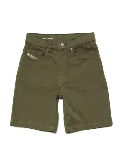 Diesel Kids' D-macs Knee-length Shorts In Green