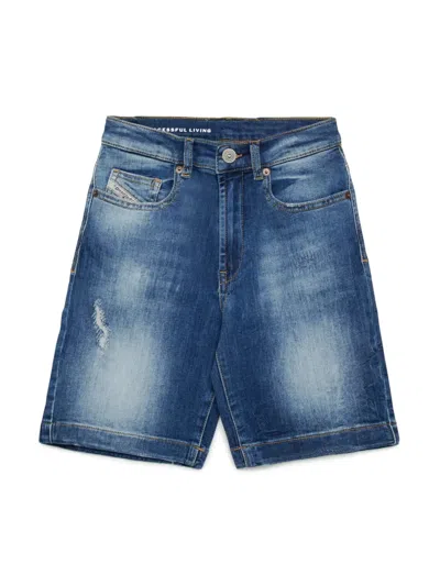 Diesel Kids' D-macs-sh Shorts In Blue