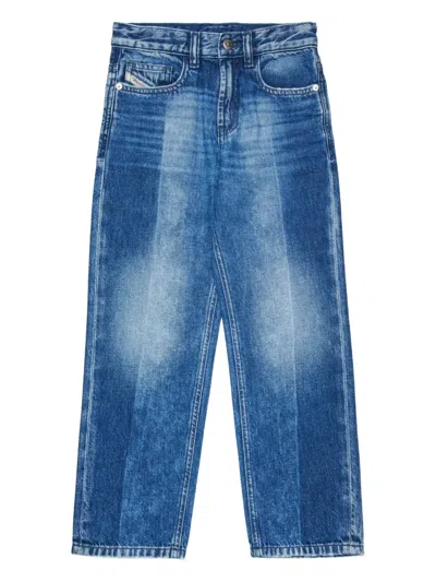 Diesel Kids' D-maki-j Panelled Jeans In Blue
