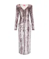 Diesel D Martel V-neck Midi Dress In Multicolor