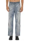 Diesel D-martia Drawstring Jeans In Denim