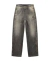 Diesel D-martians Wide-leg Track Jeans In Black