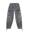 Diesel Cargo Jeans With Reflective Finish And Utility Pockets In Gray
