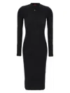 Diesel Ribbed Knit Bodycon Mini Dress With Cut-out Details In Black