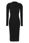 Diesel D-mokky-ls-microdiv Midi Dress In Black
