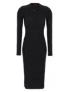 Diesel D-mokky-ls-microdiv Midi Dress In Black