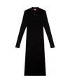 Diesel D-mokky-ls-microdiv Midi Dress In Black