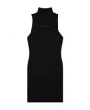 Diesel Abito Corto Con Dettaglio Oval D Cut Out In Cotone Stretch Nero Donna In Black
