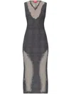 Diesel Checked Dress With Devoré Sweat Stains