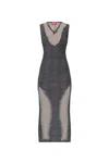 Diesel Checked Dress With Devoré Sweat Stains In Cka