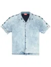 Diesel Camicia Bowling In Denim Con Oval D