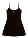 Diesel Mini Dress With Spaghetti Straps And Scoop Neck In Black