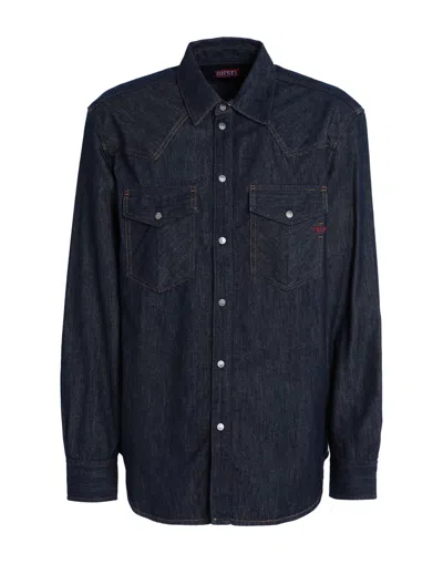Diesel Denim Shirts In Blue
