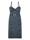 Diesel Knee Length Dress Belt Detail In Blue