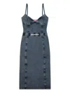 Diesel Knee Length Dress Belt Detail In Blue