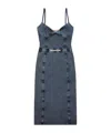 Diesel Knee Length Dress Belt Detail In Blue