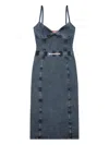 Diesel D-ony Midi Denim Dress In Blue