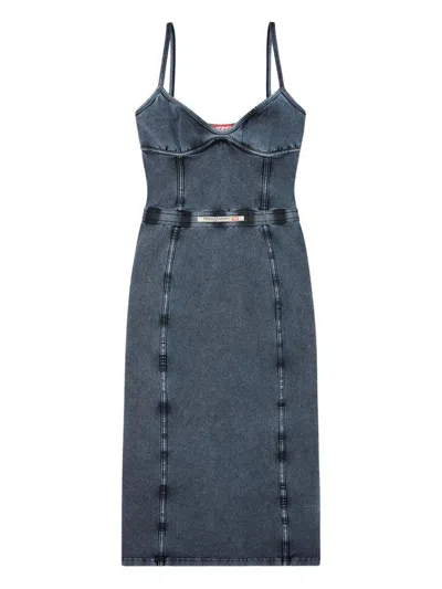 DIESEL DIESEL D-ONY MIDI DENIM DRESS