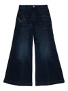Diesel Jeans Flare Blu-nero Sfumato In Blue