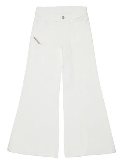 Diesel Kids' D-pam-j Panelled Jeans In White