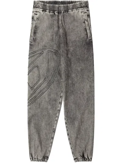 Diesel D-pint-s Track Jeans In Black/dark Grey