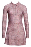 Diesel ® D-polyna Trompe L'oeil Long Sleeve Jersey Minidress In Pink