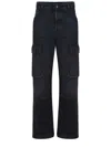 Diesel D-pot-cargo Mid Rise Straight Jeans In Grey