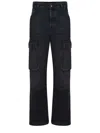 Diesel D-pot-cargo Mid Rise Straight Jeans In Grey