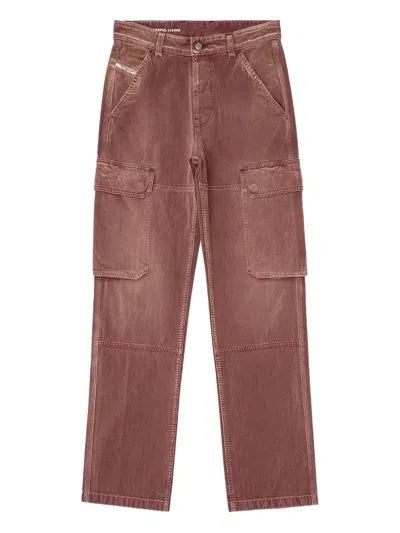 Diesel D-pot Cargo-pockets Straight-leg Jeans In Brown