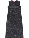 Diesel D-pra Midi Dress In Schwarz
