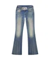 Diesel D-propol 0cbcx Mid-rise Flared Jeans In Blue