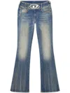 Diesel D-propol 0cbcx Mid-rise Flared Jeans In Blue