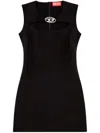 Diesel D-reams Logo-plaque Minidress In Black
