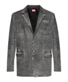 Diesel Long-sleeved Denim Jacket In Black