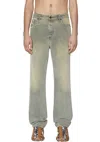 Diesel D-rekiv Washed Straight Fit Denim Jeans In Green