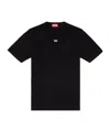 Diesel Mens  T-boxt Logo-embroidered Relaxed-fit Cotton T-shirt In Black