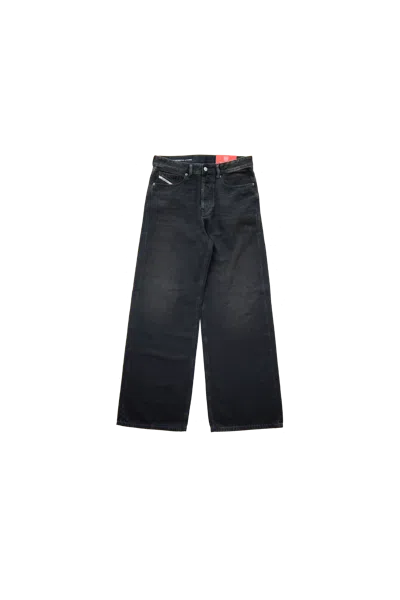 DIESEL DIESEL D-RISE WIDE LEG DENIM JEANS BLACK