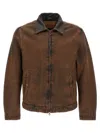 Diesel Brown D-rohe-s Denim Jacket In Brown