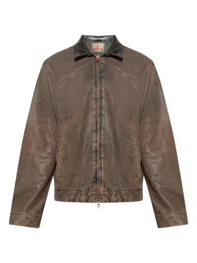 Diesel D-rohe-s Jacket In Brown