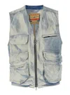 Diesel Pocketed Gilet Vest In Black