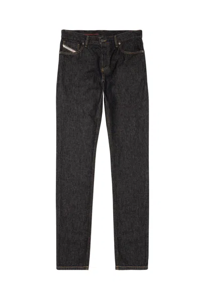 DIESEL D-SARK SLIM FIT STRAIGHT LEG BLACK DENIM JEANS