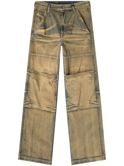 Diesel D-shift Wide-leg Jeans In 1