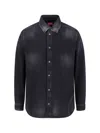 Diesel Long Sleeve Shirt With Point Collar And Buttoned Cuffs In Black