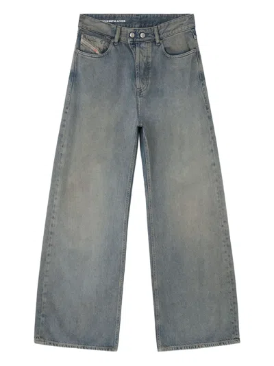 Diesel D-sire 09n24 Low Waist Wide Leg Jeans In Blue