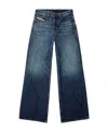 Diesel Stretch Cotton Flared Jeans In Blue